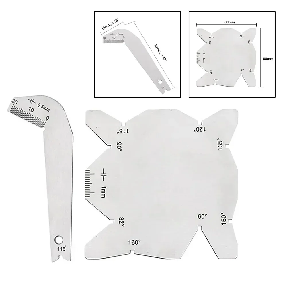 Imagem -03 - Leituras Precisas Soldagem Inspecionar Ferramenta Ferramentas de Medição Bit Padrão Broca Modelo Calibre Pcs Medidores de Ângulo Feitos de Materiais