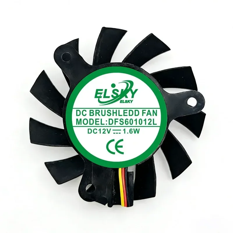 for DFS601012L 16W 12V CPU Graphics Card Chip Radiator Fan Diameter 55MM Hole Spacing 31MM