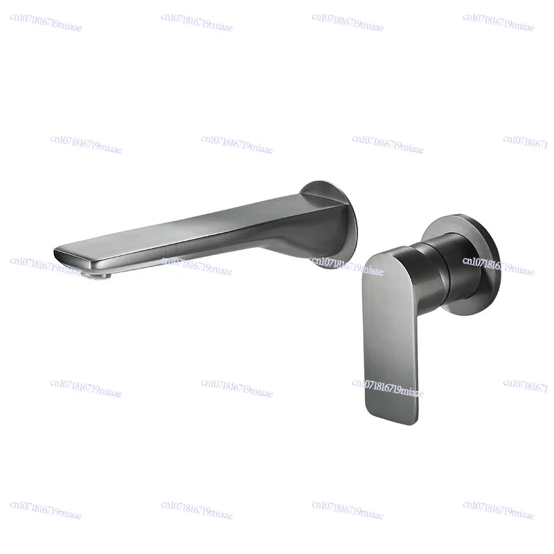 

Смеситель для раковины из меди, скрытого монтажа, встраиваемый в стену, для ванной комнаты, с защитой от брызг, для горячей и холодной воды