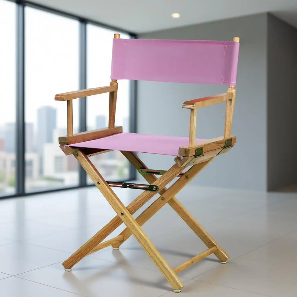 

18 Natural Pink Canvas Director's Chair