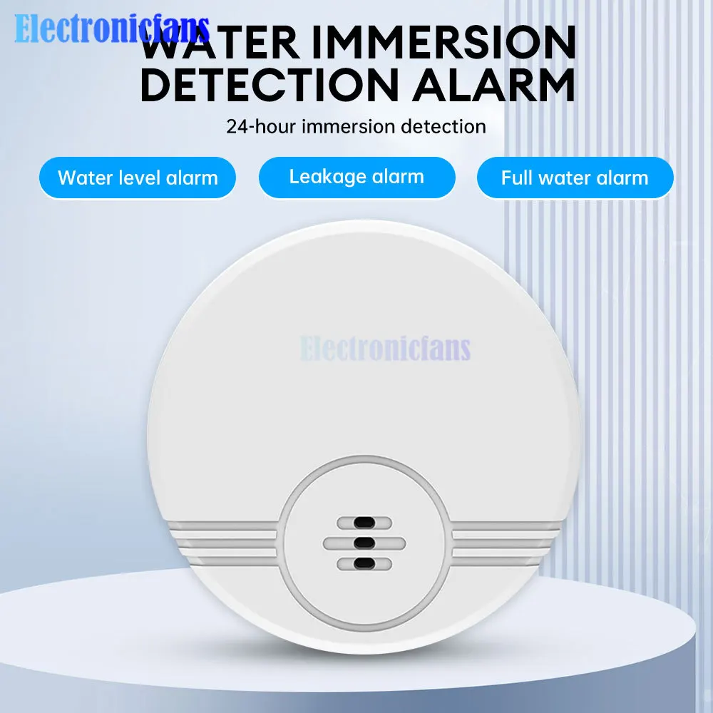 130DB Water Leak Alarm Flood Level Bath Tub Sink Overflow Detector Sensor Home Garage Kitchen Security Alert