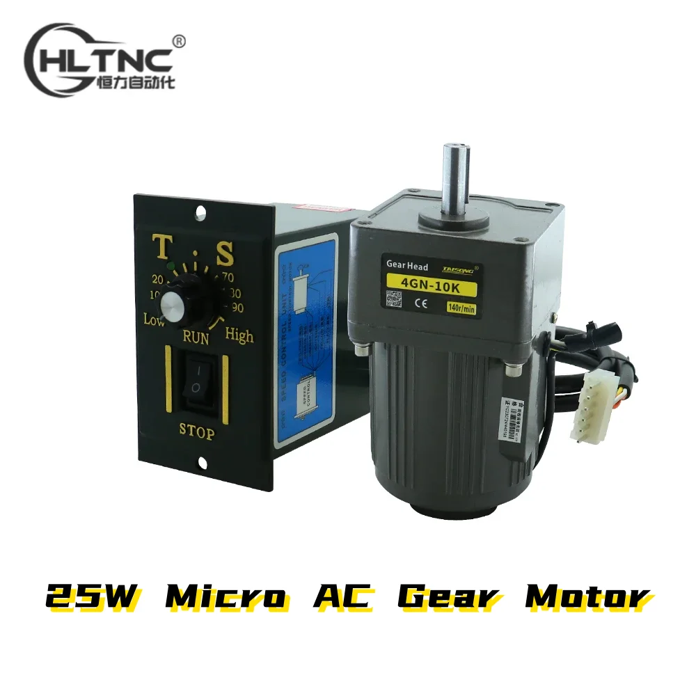 

25W Micro AC Motor 220v 50/60hz Asynchronous Motor Induction Motor Shaft 10mm 8mm For Packaging Machine Adjustable speed motor