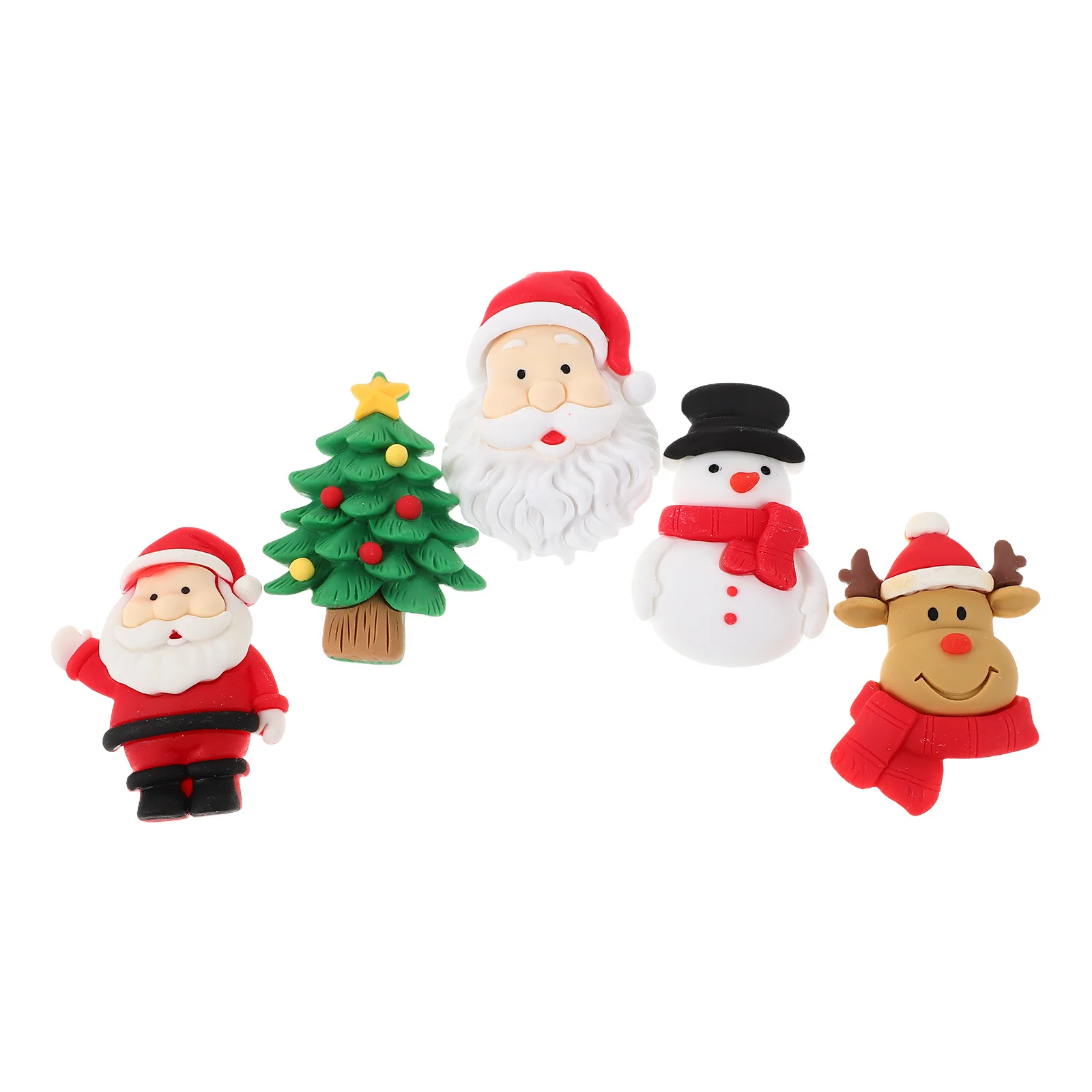 

5Pcs Christmas Santa Claus Fridge Magnets Cartoon Refrigerator Magnet Xmas Kitchen Decor Magnetic Party Favor Small Magnets