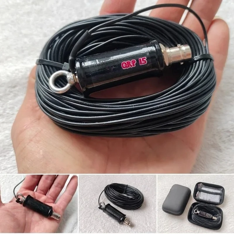 QRP15 1-30MHz Portable HF Antenna Mini Shortwave Antenna Support 40M/20M/15M/10M Transmitting
