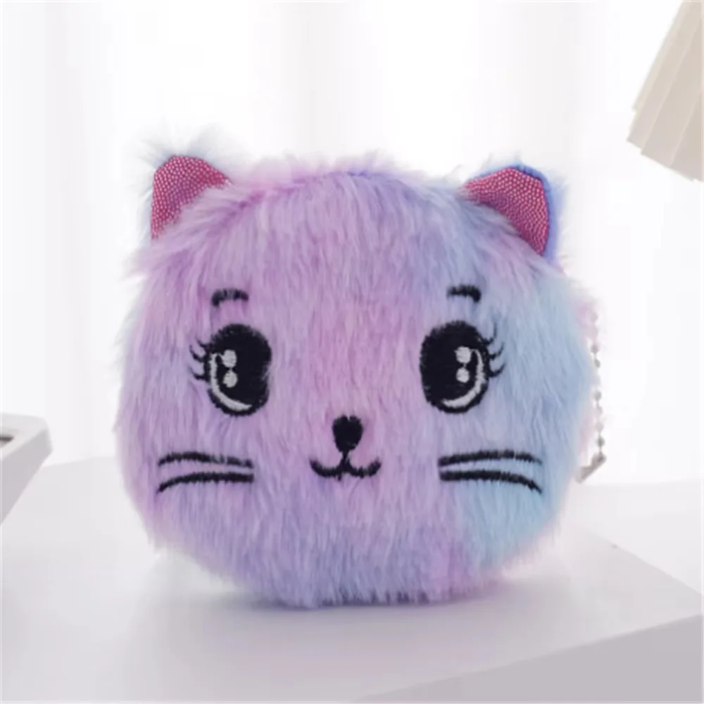 1X Random Color , 11CM Cat Coin Bag , Small Cat Coin Pouch , Coin Wallet Purse
