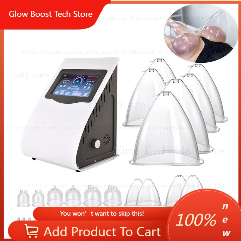 

GBVacuum Suction Cup Butt Lifting Therapy Machine Breast Enhancement Buttock Enlargement Pump Machine Body Shaping Beauty Device