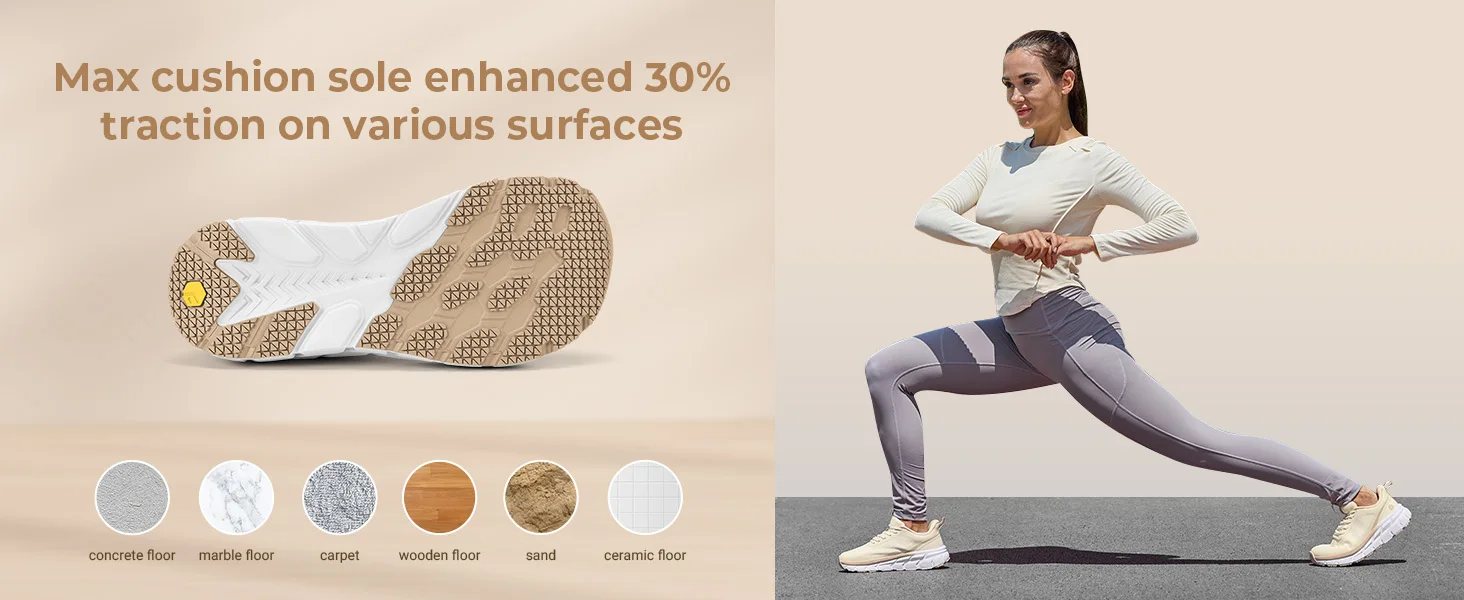 FitVille Damen-Laufschuhe mit Breiter Zehenbox, Atmungsaktive Dämpfung, Komfortable Jogging-Sneaker mit Gewölbeunterstützung – Detail 5