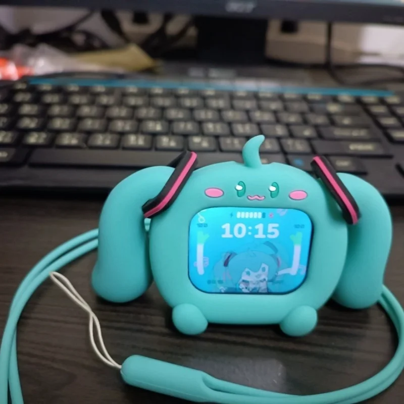 

Wireless Bluetooth Earbuds Portable Cube Face Lcd Touch Screen Hatsune Miku Universal In-Ear Headphones Toy