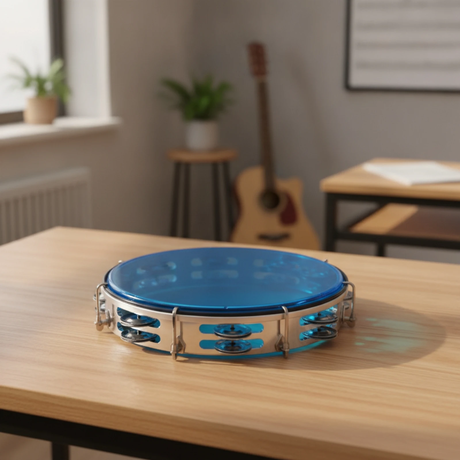 이중 줄의 징글 디스크가 있는 탬버린, 조절 가능한 휴 - Tambourine Hand Drum 리뷰 및 가격