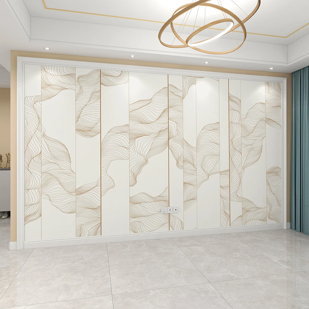 

Пользовательские современные абстрактные обои с листьями растений, гостиная, ТВ-фон, papel de parede, 3D художественная роспись, обои, украшение дома