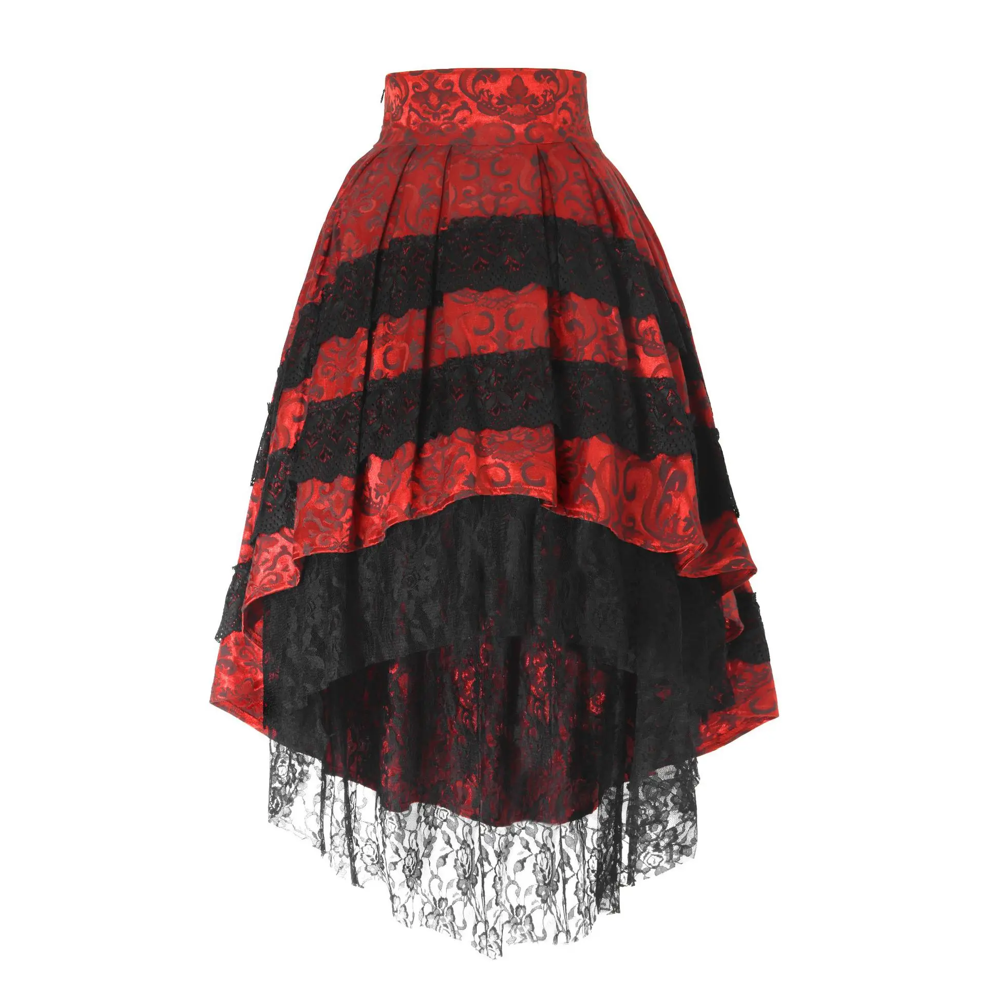 2026 Ruffle Lace Medieval Cosplay Steampunk Skirt Pirate Gothic Lolita Irregular Skirts Little Devil Halloween Carnival Costumes