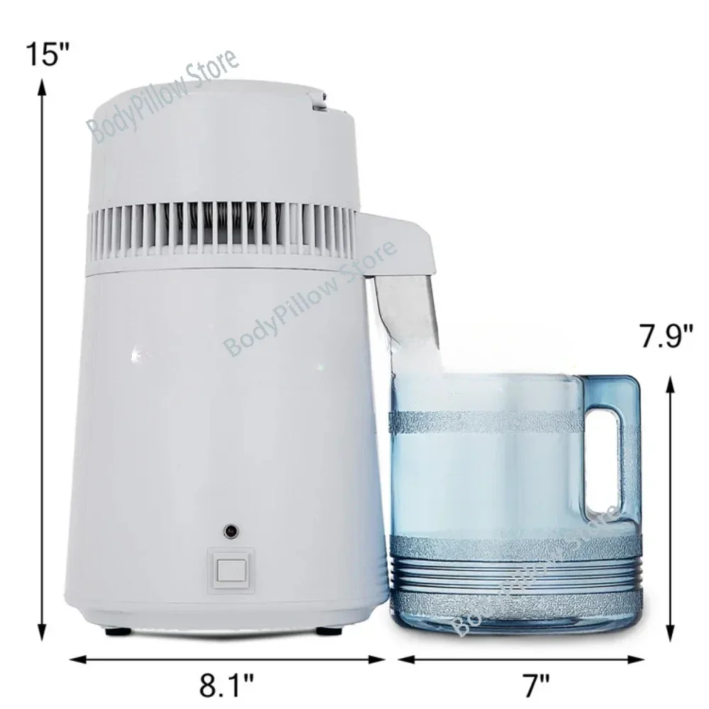 4L Water Distiller Dental Medical Filter Purifier Distilled Purify Pure Dew 1L/h megahome water distiller