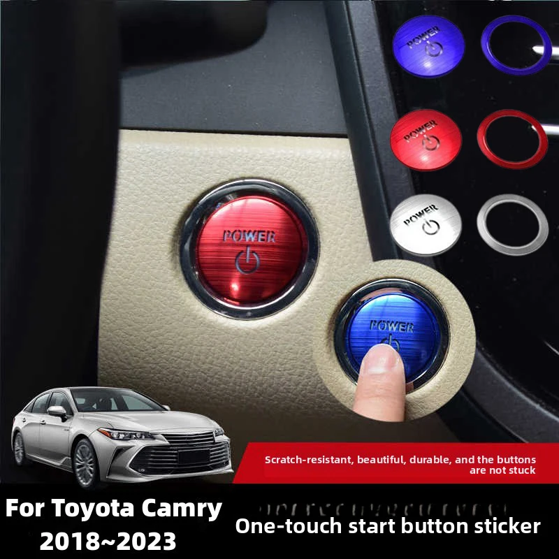 Für Toyota Camry 70 XV70 2018~2023 Hybrid Auto Mittelkonsole Schalthebel-Knopfblenden Aufkleber Notlicht-Knopf Zierblendenabdeckung