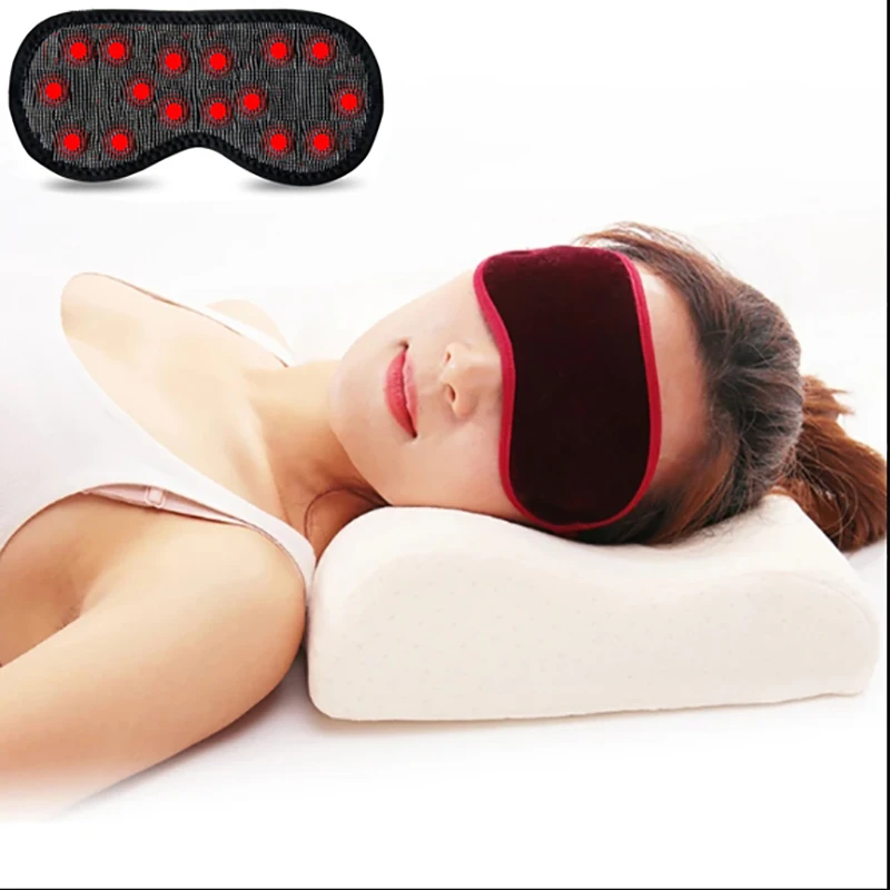 

Tourmaline Eye Patch with Magnets for Good Sleep Magnetic Eye Relax Pain Relief Red Sleeping Mask