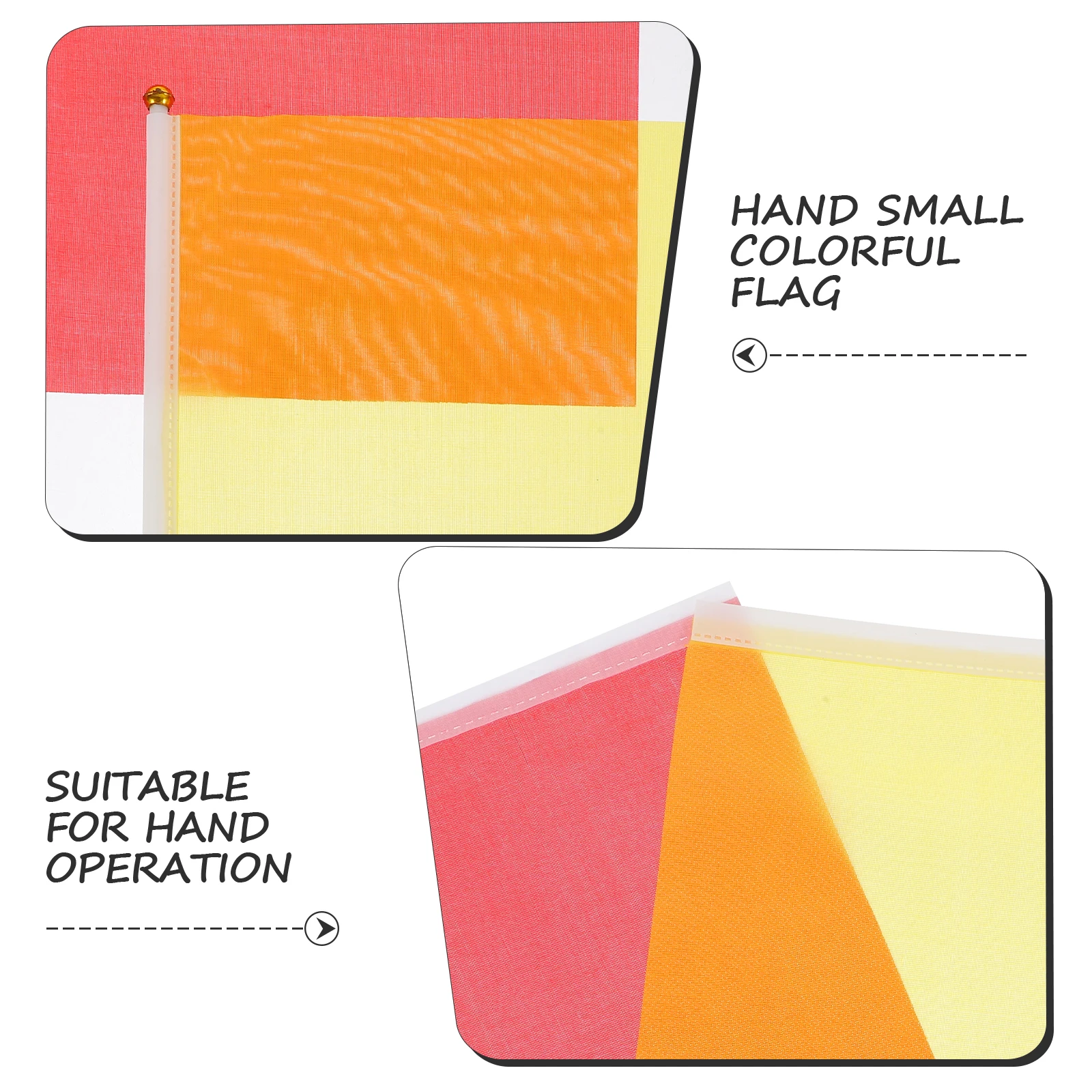 

100pcs 14x21cm Small H held Colored Flags Lightweight Reliable Party Use Portable Practical Mini Waving Flags H Decorations