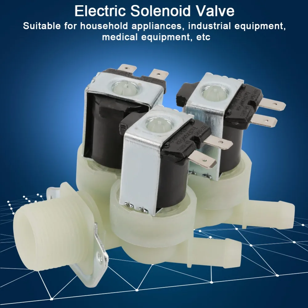 Detalle 1 de Electroválvula AC 220V G3/4Inch Solenoid Valve 1 In 3 Out Electromagnetic Check Valve Normally Closed Electrical Water Inlet Solenoid Swicth Agua y vapor