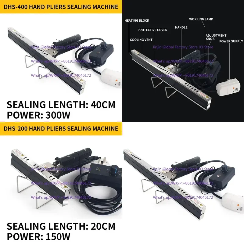 Direct-heat Pliers Sealing Machine For Aluminum Film Kraft Paper Bag Portable Impulse Sealer 200/300/400mm