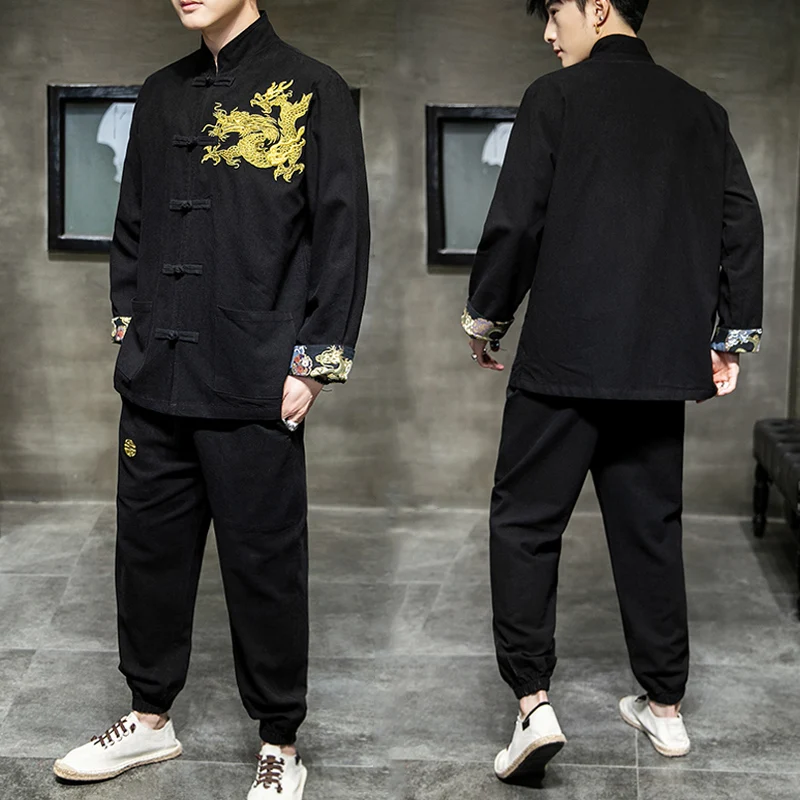 youthful-retro-sle-chinese-cotton-linen-suit-with-dragon-embroidery-buddhist-sle-zhongan-coat-for-men-online-exclusive