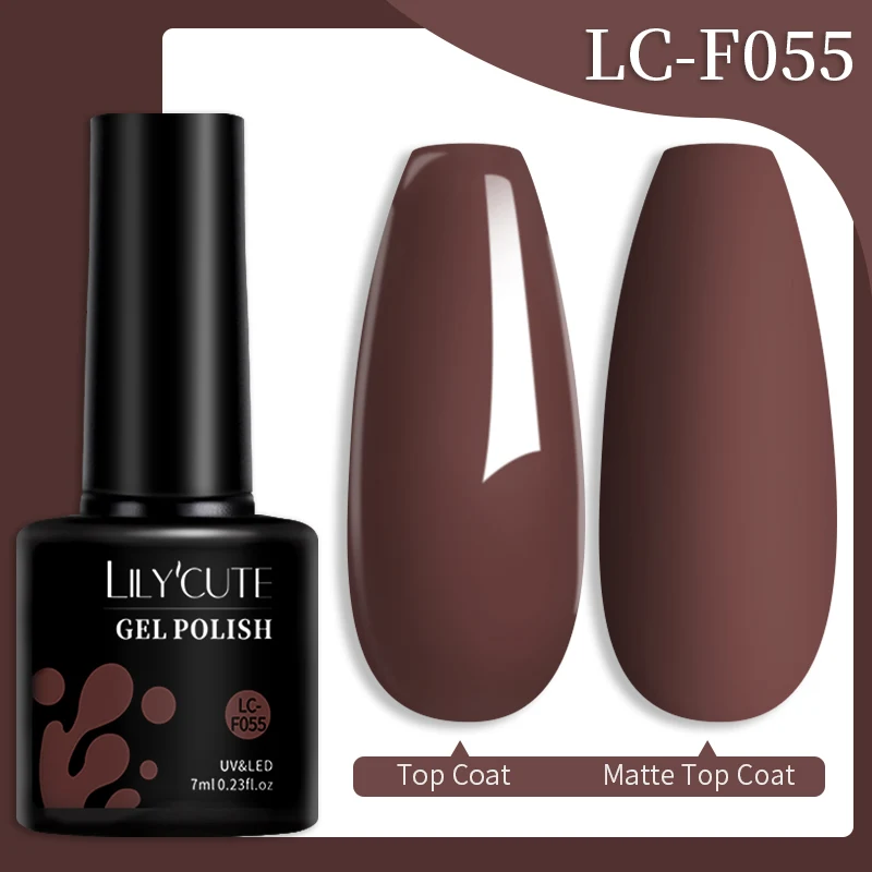LILYCUTE Donkerbruin Gel Nagellak Herfst Winter Chocolade Wijn Rode Karamel Kleur Serie Voor Manicure Nagels Art Gel Vernis