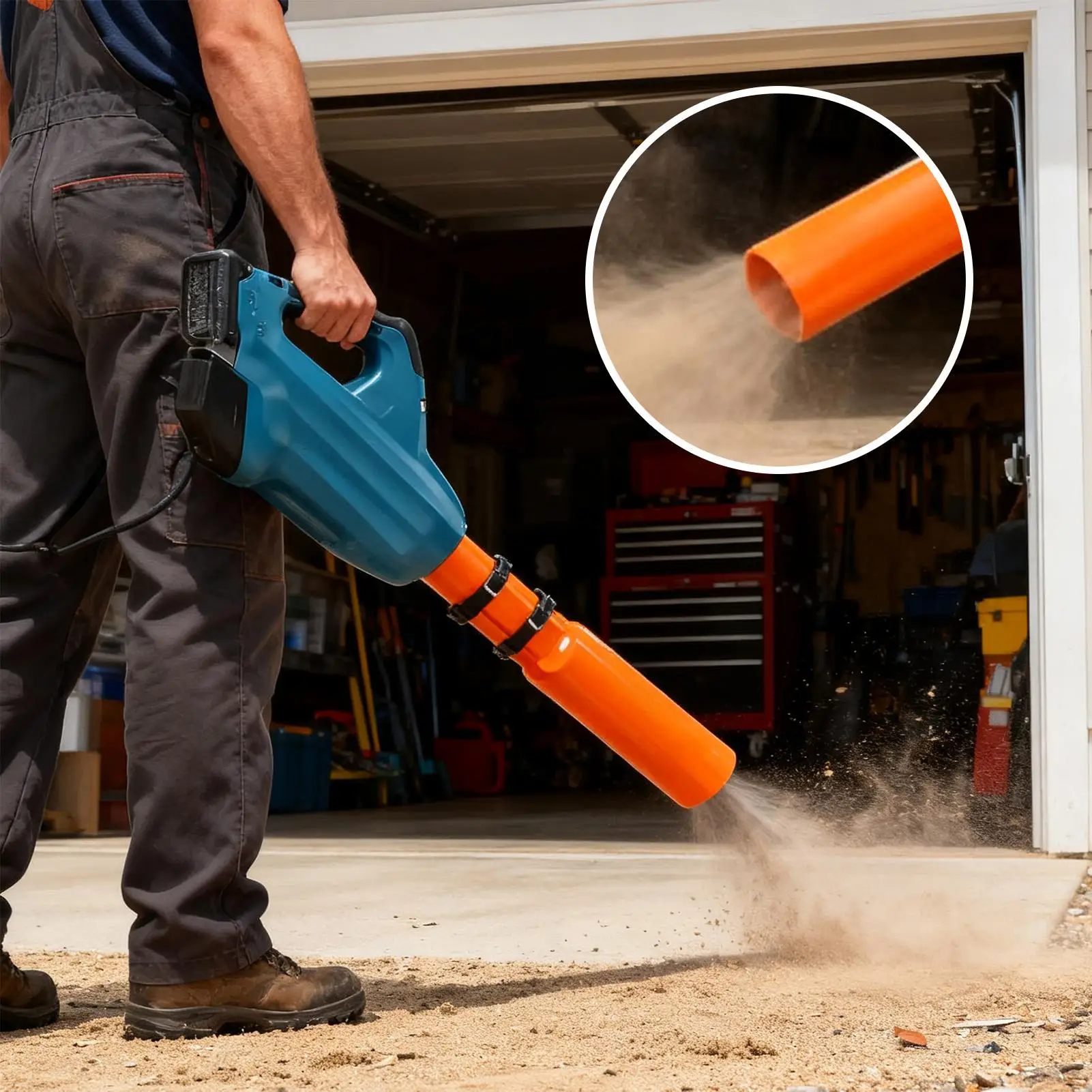 

Leaf Blower Attachment Doubles Airflow Booster Replacement Leaf Blower Air Booster for Snow Debris Backyard Garden Easy to Attac