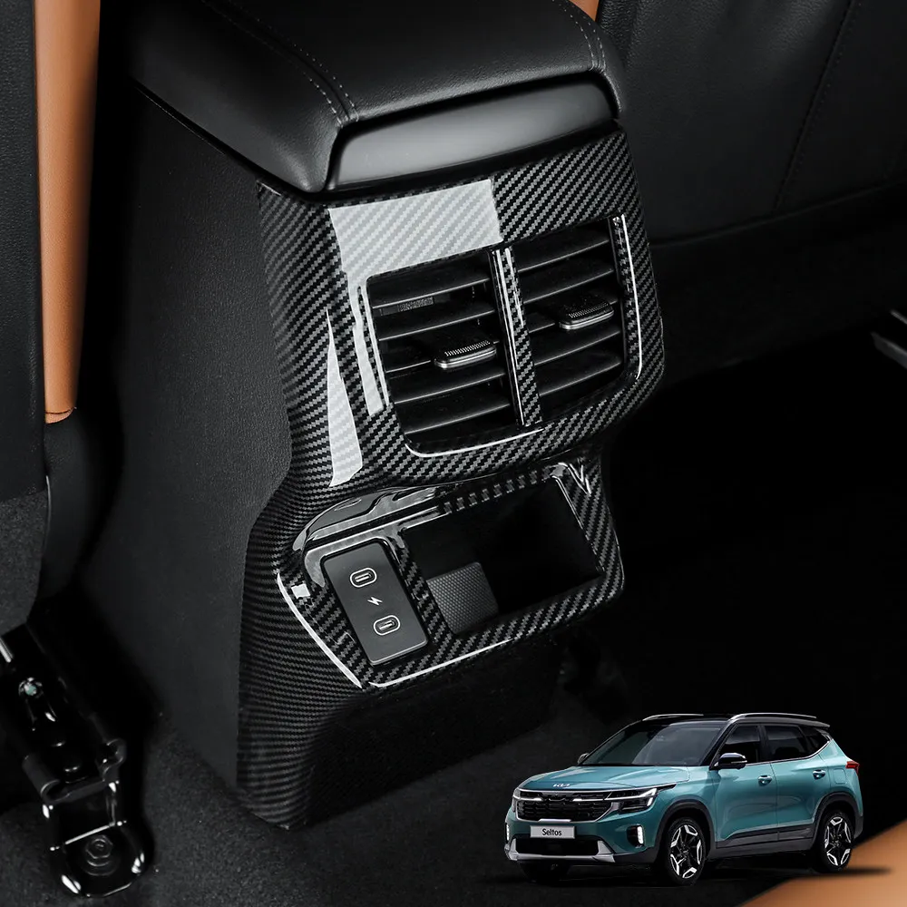 For KIA Seltos 2024-25 ABS Rear Exhaust Vent Decorative Frame