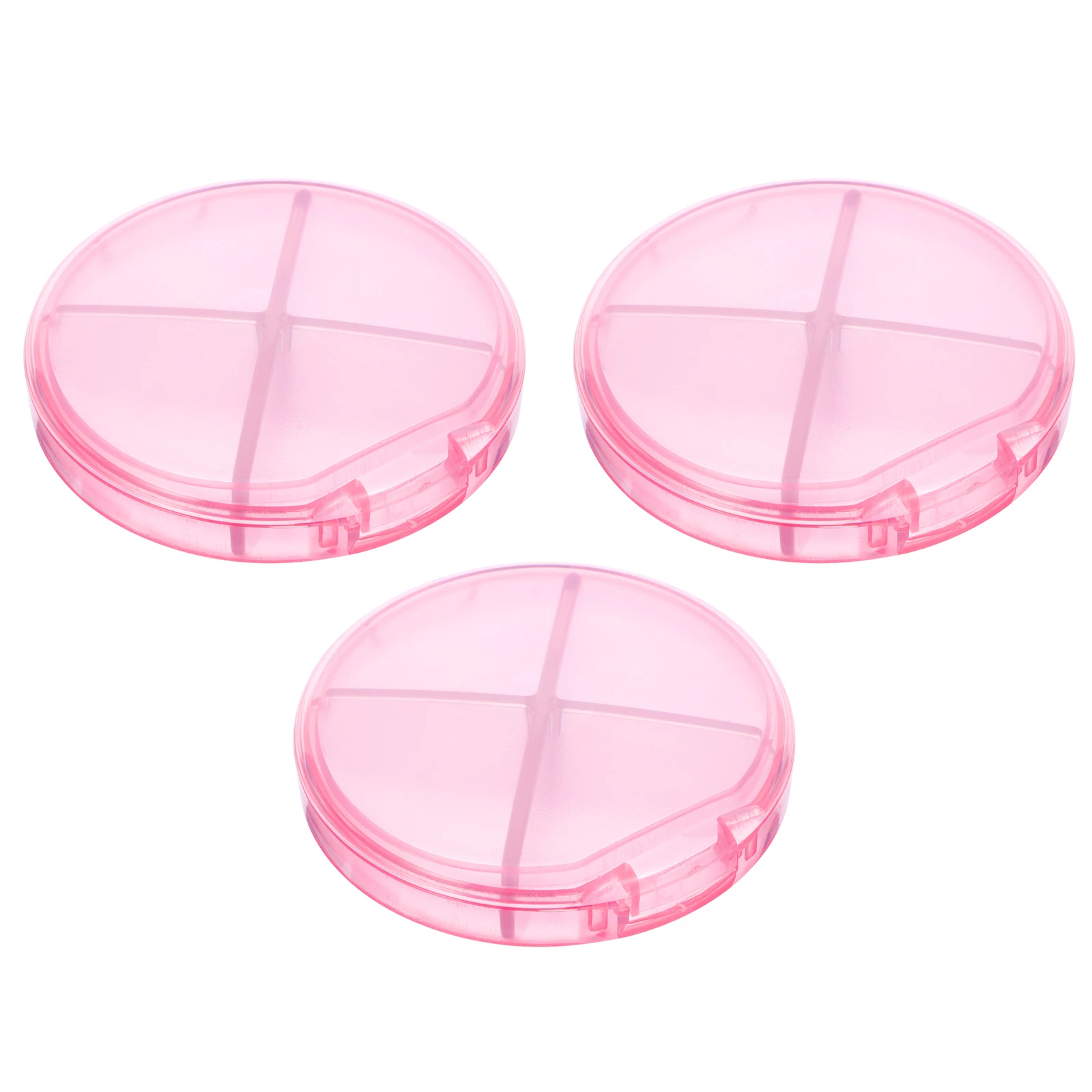 

3 Pcs during The Day Pill Box Travel Medicine Kit Medication Plastic Organizer 4 Grid