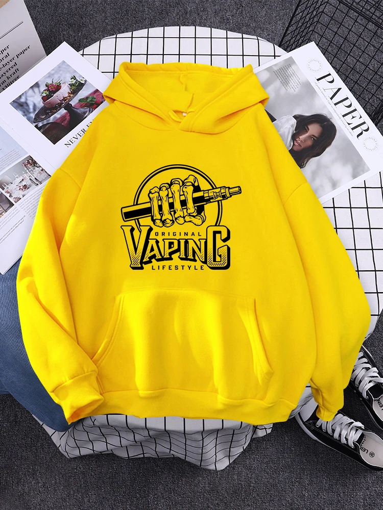 Electronic Cigarette In Vape We Trust Women Hoodie Fashion Loose Pullover Creativity Fleece Sweatshirt Hip Hop Warm Sportswear