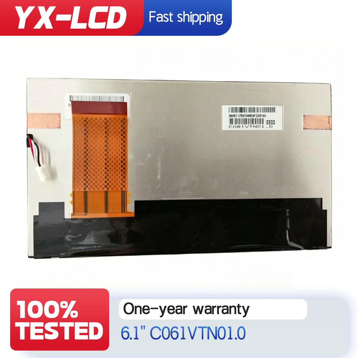 LCD Display Screen 6.1 inch C061VTN01.0  Compact Vehicle Display with Touch Screen Panel Automotive Accessories