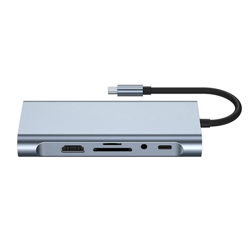 Docking Station USB Hub 12 In 1 4K 30Hz: -Compatible, USB 2.0, USB 3.0, PD, SD/TF