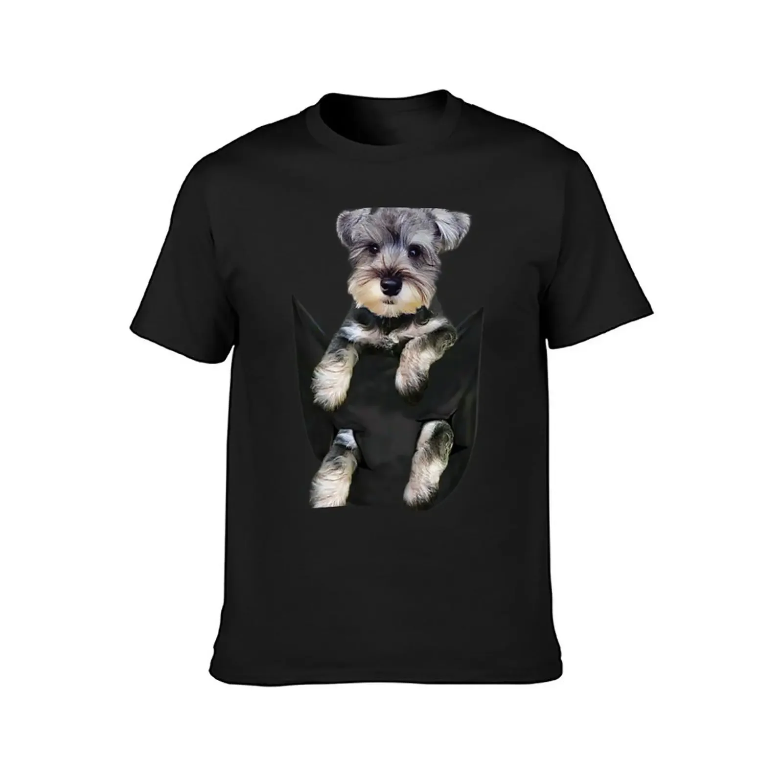 Schnauzer Dog in Pocket Puppy Gifts T-Shirt custom shirt cheap stuff korean fashion cotton graphic tees black t-shirts for men