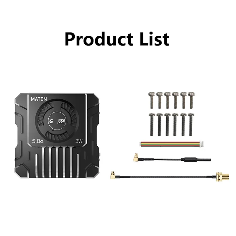 BAAY For GEPRC MATEN 5.8G 3W VTX PRO 3000Mw 80CH Video Transmitter DC7-36V Built In Mic For FPV Long Range Racing Drone