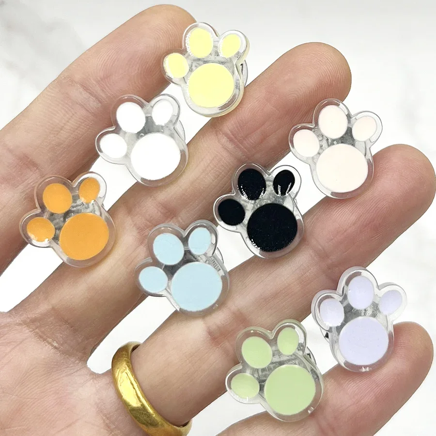 

Transparent Colorful Cat Claw Shoe Buckle Accessories Funny DIY Shoes Decoration Fit Clog Pins For Shoe Charms Party Kids Gift