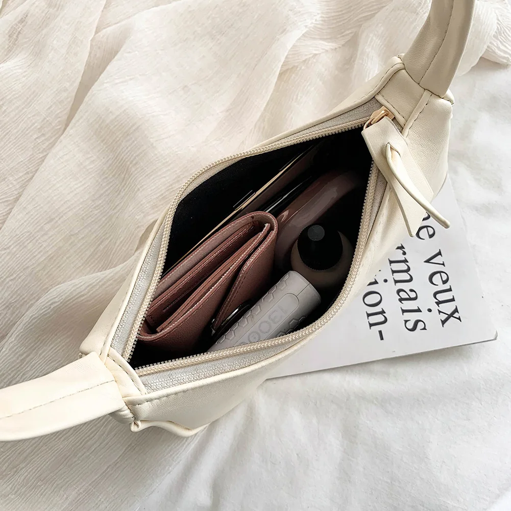 

Shoulder Bag for Women Zipper Closure Underarm Bag PU Leather Trendy Tote Bag Clutch Purse for Work Travel