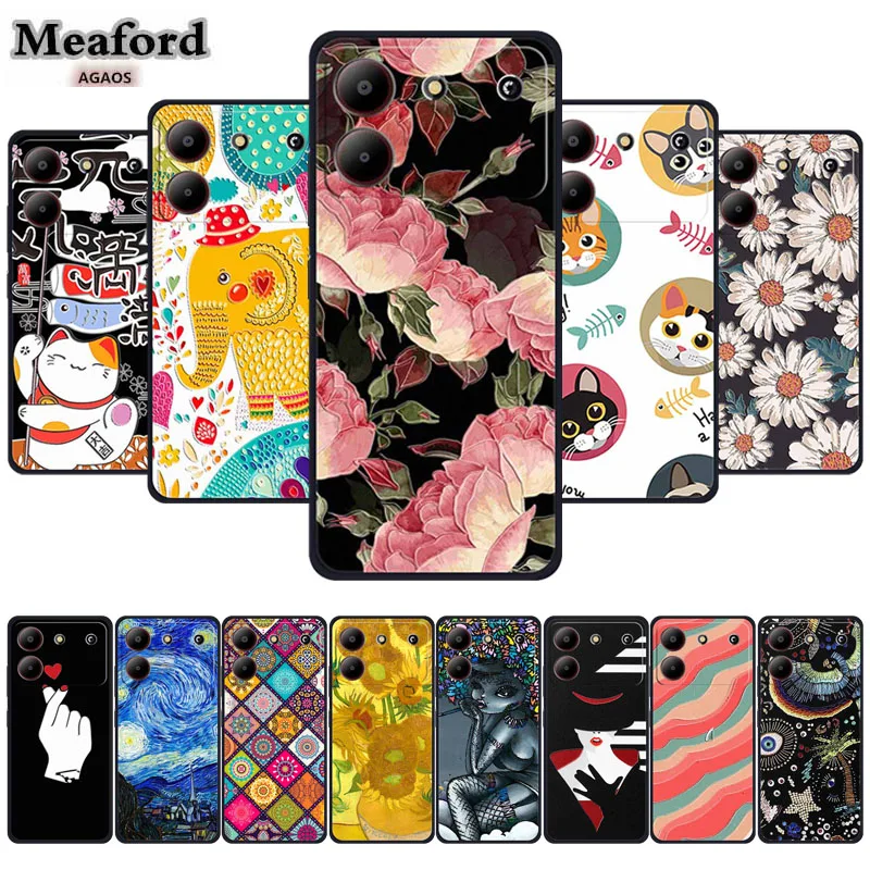 

Чехол с 3D тиснением для ZTE Blade A34 A54 4g Filp Flower Задняя крышка для ZTE Blade A52 A53 Coque Силиконовый мягкий чехол из ТПУ A 52 53 54 34