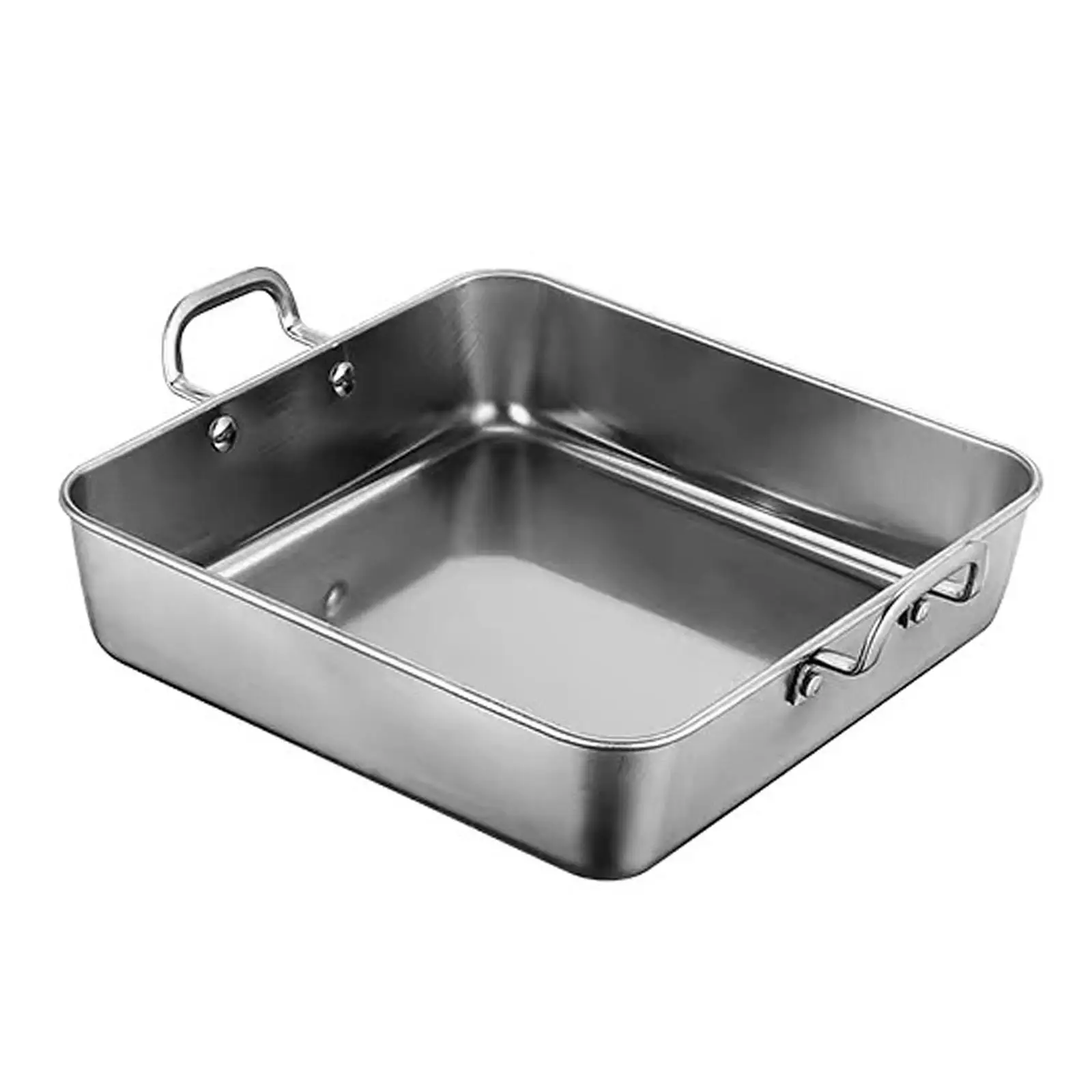 Snack Flat Tray Fries Plate with Handles, Bakeware, Multifuctional Serving Tray Baking Tray for Baking Turkey Oven, Chicken