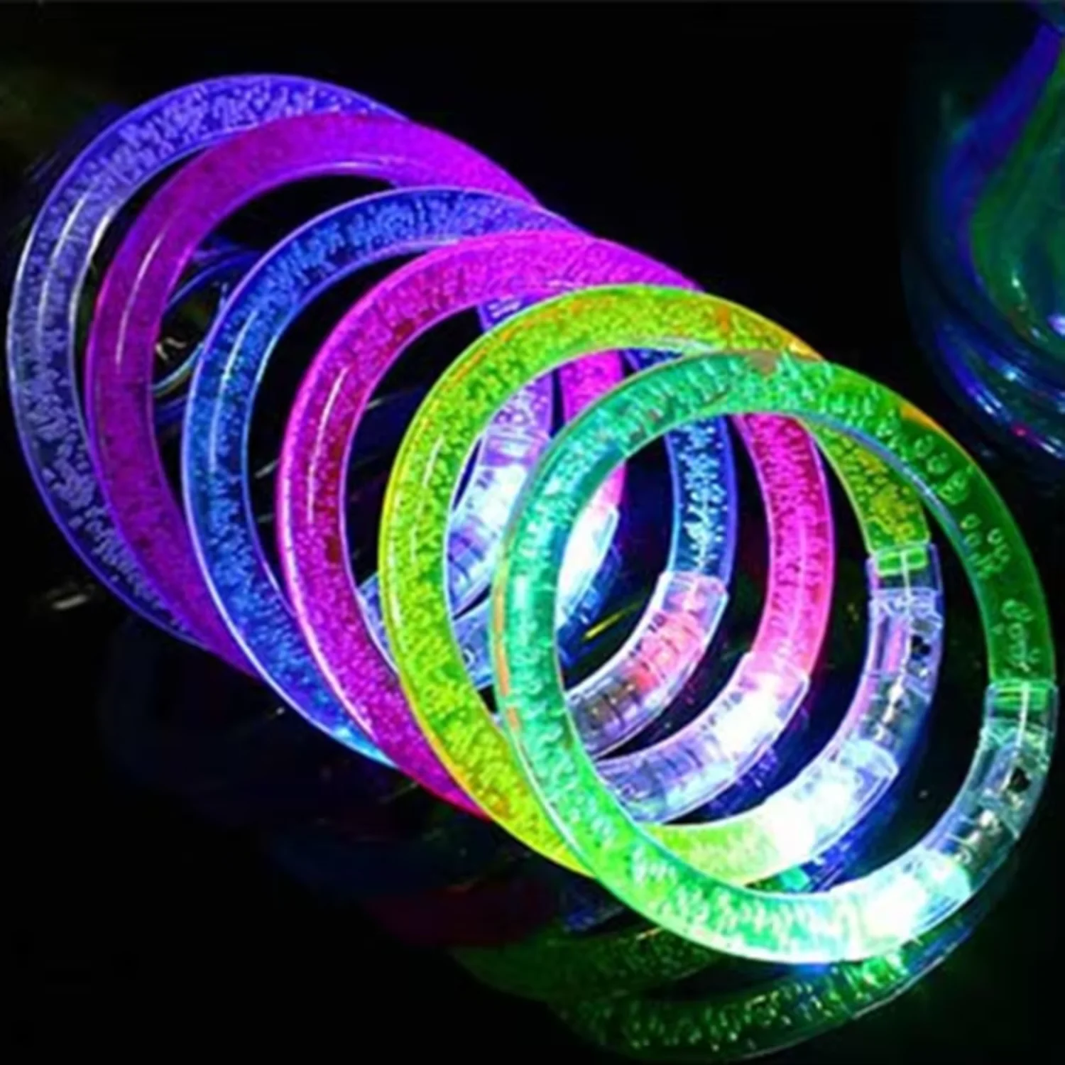 2023 New Style Glow in the Dark Bracelet Free Sample Cheap Led  Bracelet  Acrylic Bracelets for Neon Party