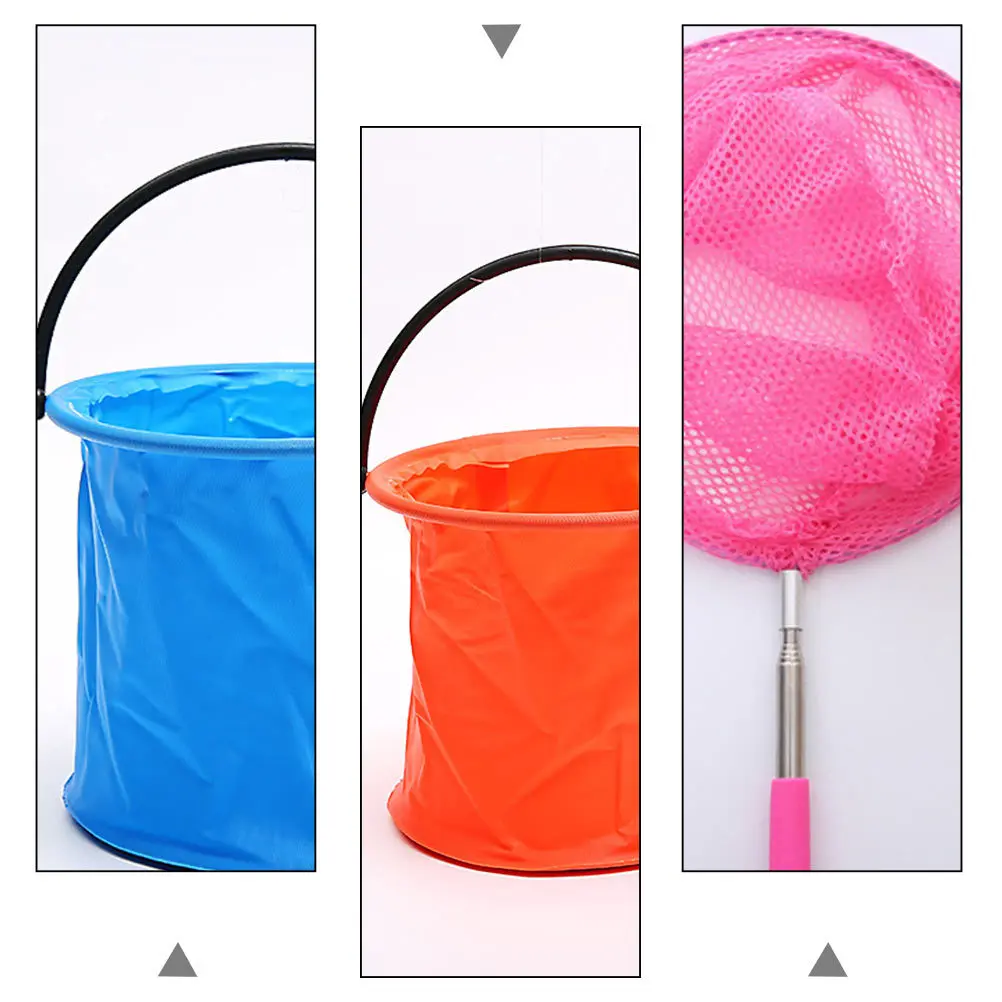 

1Set Kids Outdoor Catching Nets Large Pocket Design Safe for Butterflies Insects Fish Retractable Telescopic Fishing Net