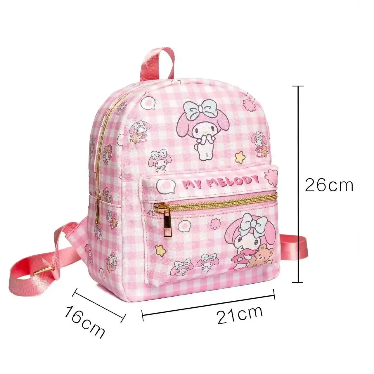 MINISO - Sanrio Hello Kitty Kuromi Kids Girls Mini Backpack Tote bag Hello Kitty Teens Faux PU Leather Cosplay Tote Handbag