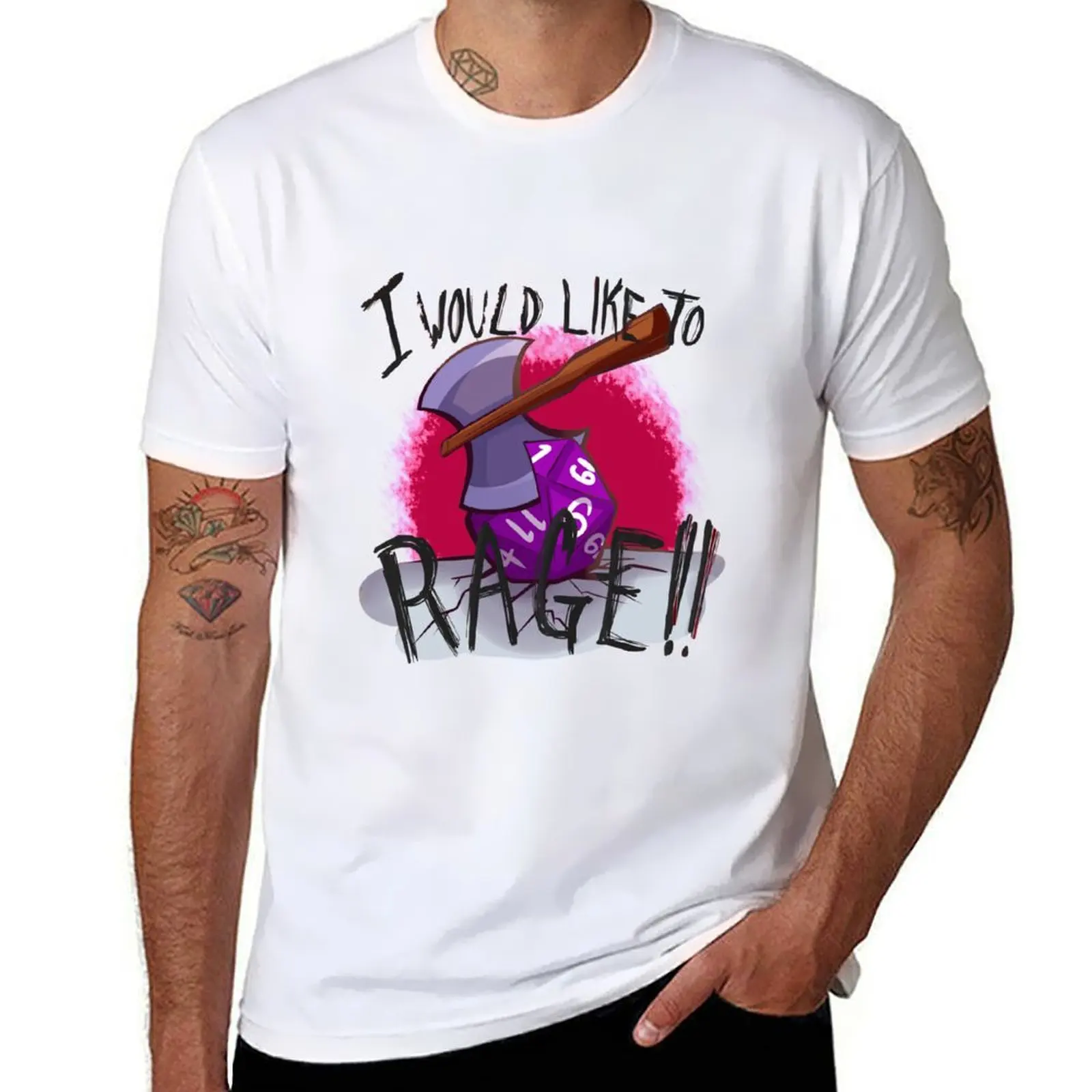 

I would like to...RAGE T-Shirt cotton t shirt pack essential t shirt anime t shirts for man T-shirt