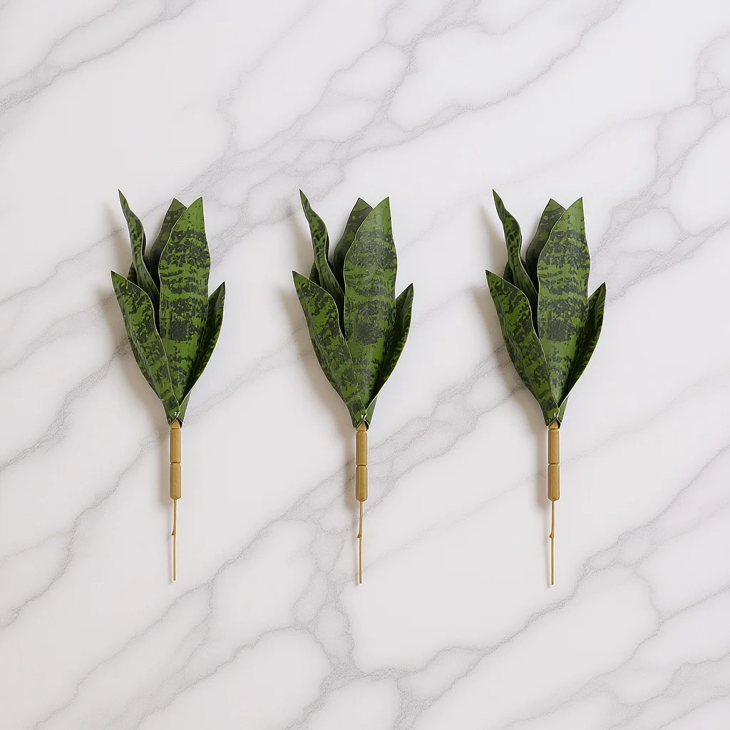 

Faux Snake Plant Artificial Green Leaf Simulation Decor for Home Rustic Farmhouse Living Room Table Accent Realistic Snake Plant