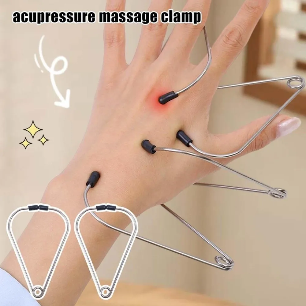 

Набор из 10 новых портативных массажных клипсов из нержавеющей стали для точечного массажа, удобные массажеры для меридианов и акупунктурных точек стоп