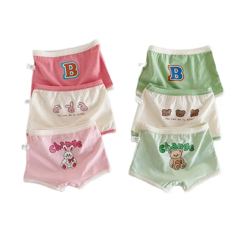 2023 Spring Letter Baby Pants Cartoon Cotton Boys' and Girls' Underwear
