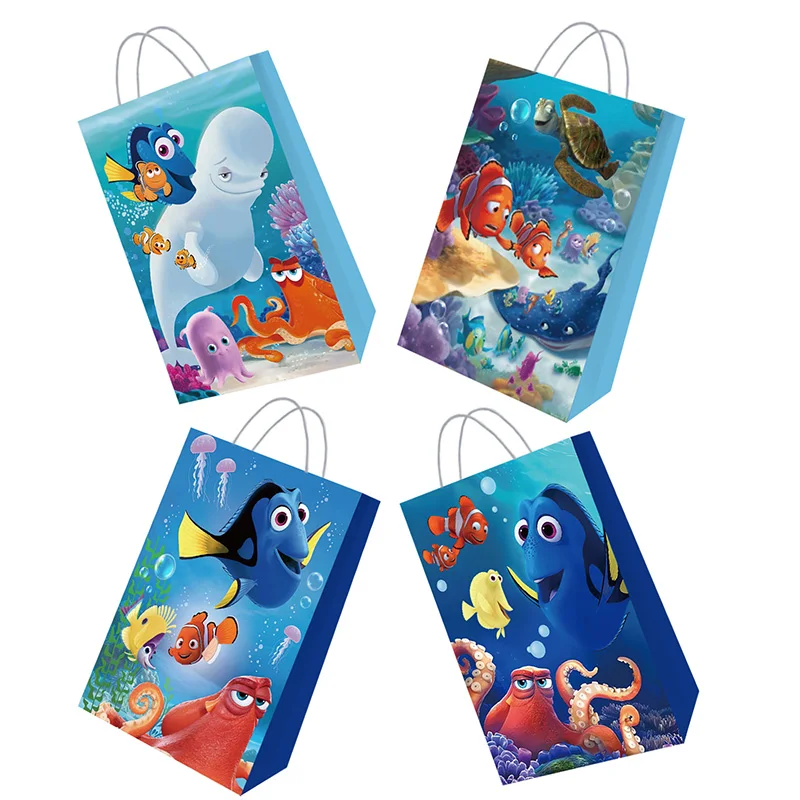 

Finding Nemo Paper Gift Bag Boy ocean Birthday Party Supplies fish Cookies Candy Snack Bag Baby Shower Wed Decor