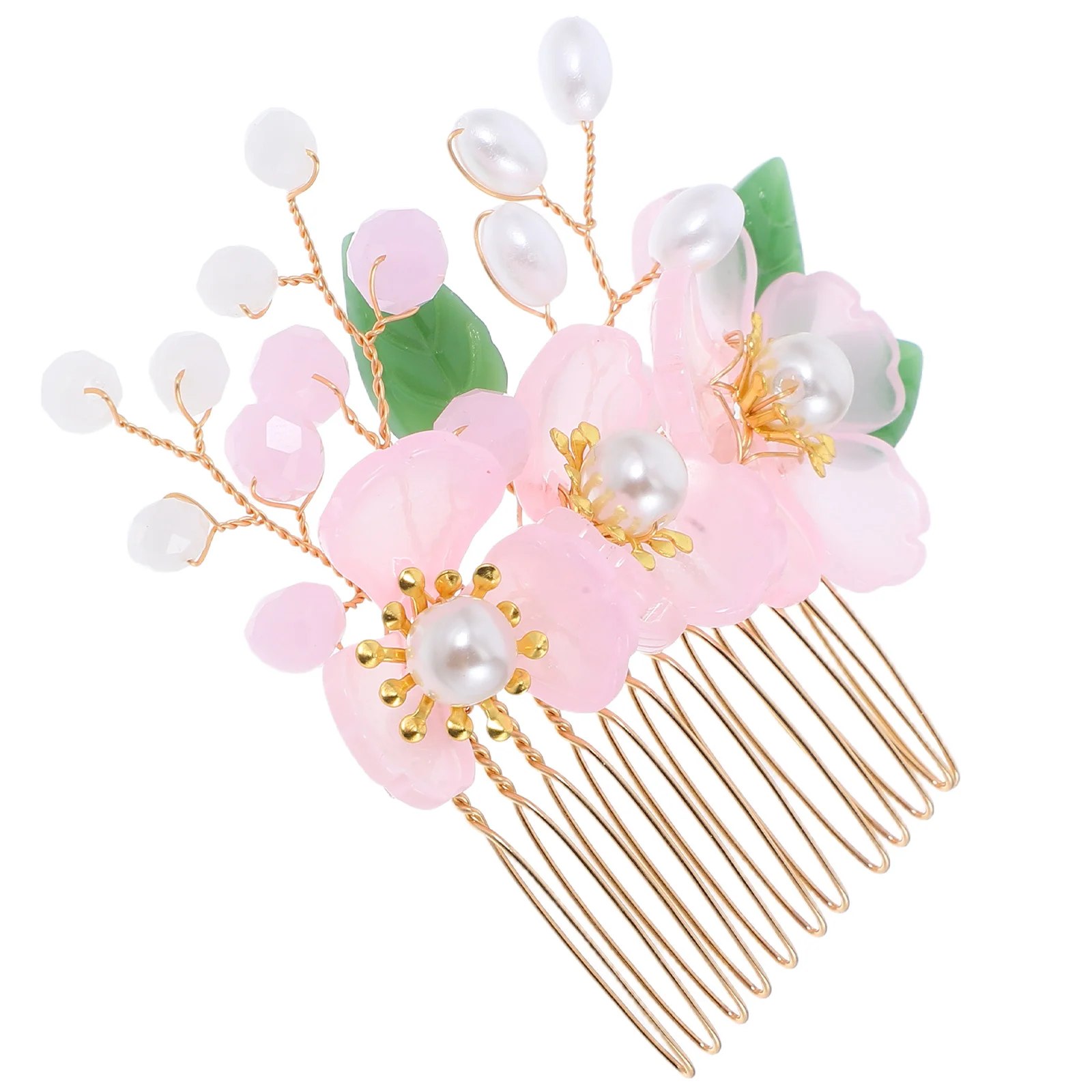 

Charm Retro Jade Hair Comb Bride Women Wedding Elegant Accessory Bridal Headdress