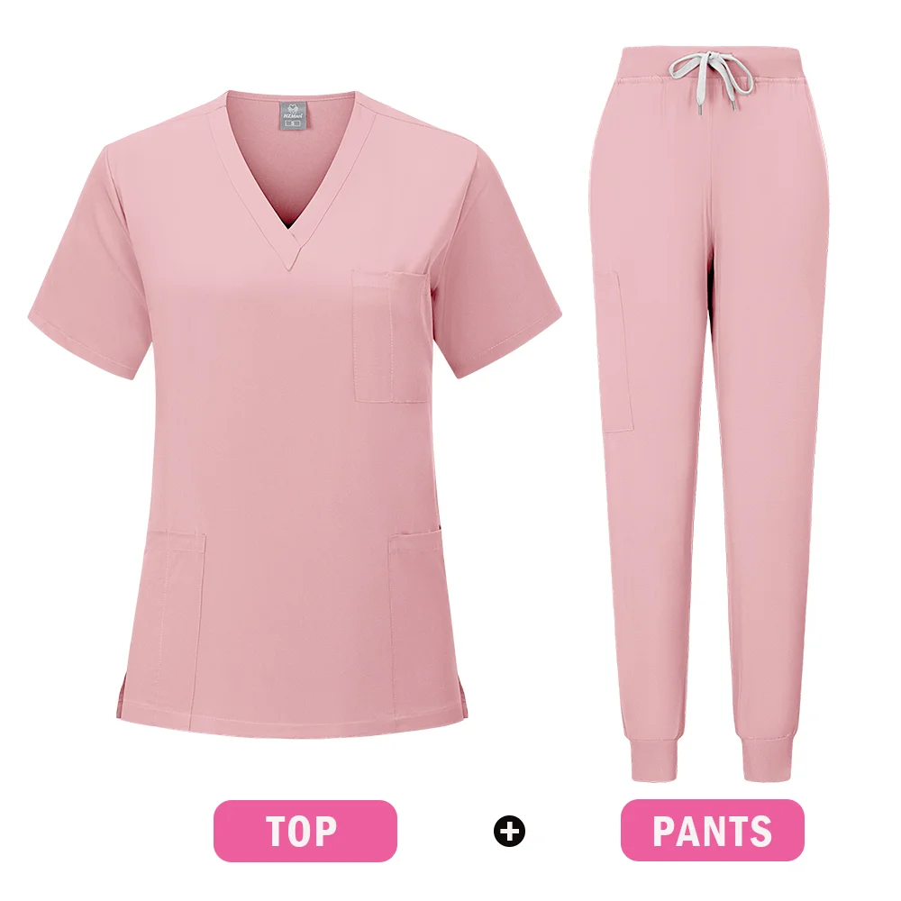 الزي الجراحي المألوف امرأة البوليستر التمريض المقالات دنة المرأة الزي الطبي السراويل مجموعات متعدد الألوان الدعك دعوى