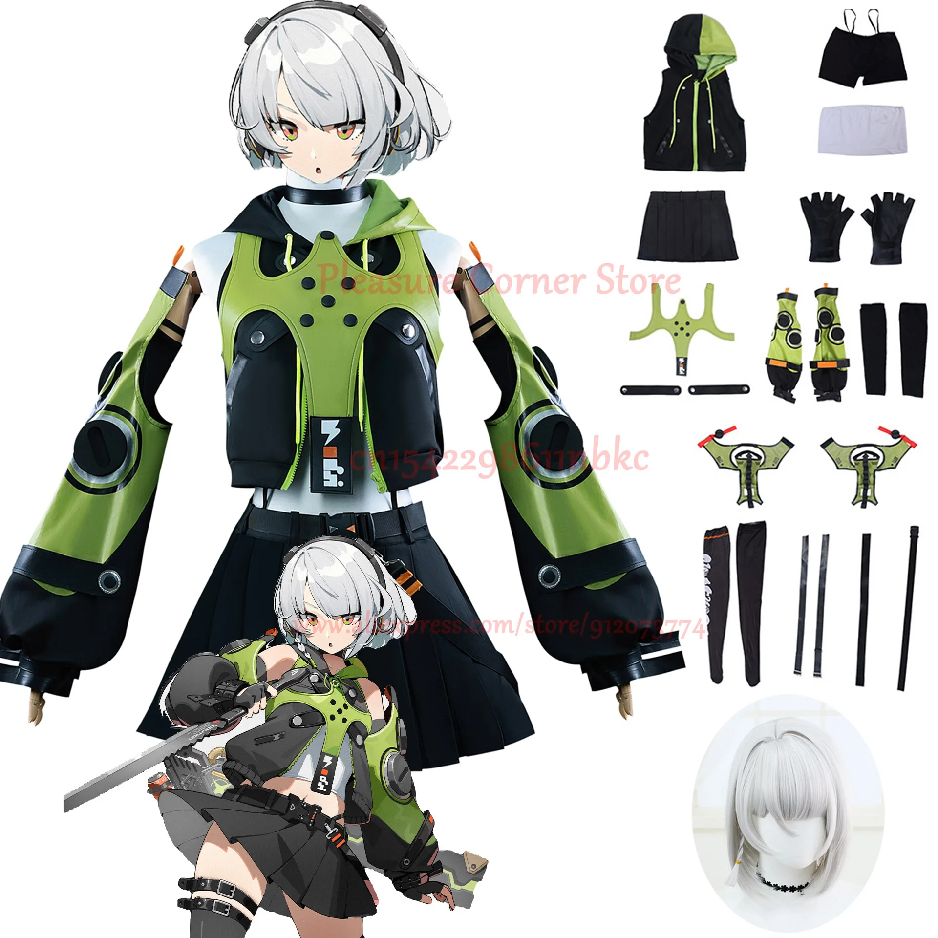 ZZZ-Anby Demara Cosplay Costume, Conjunto Completo, Zenless Zone Zero, Prop Uniforme, Gentle House Member