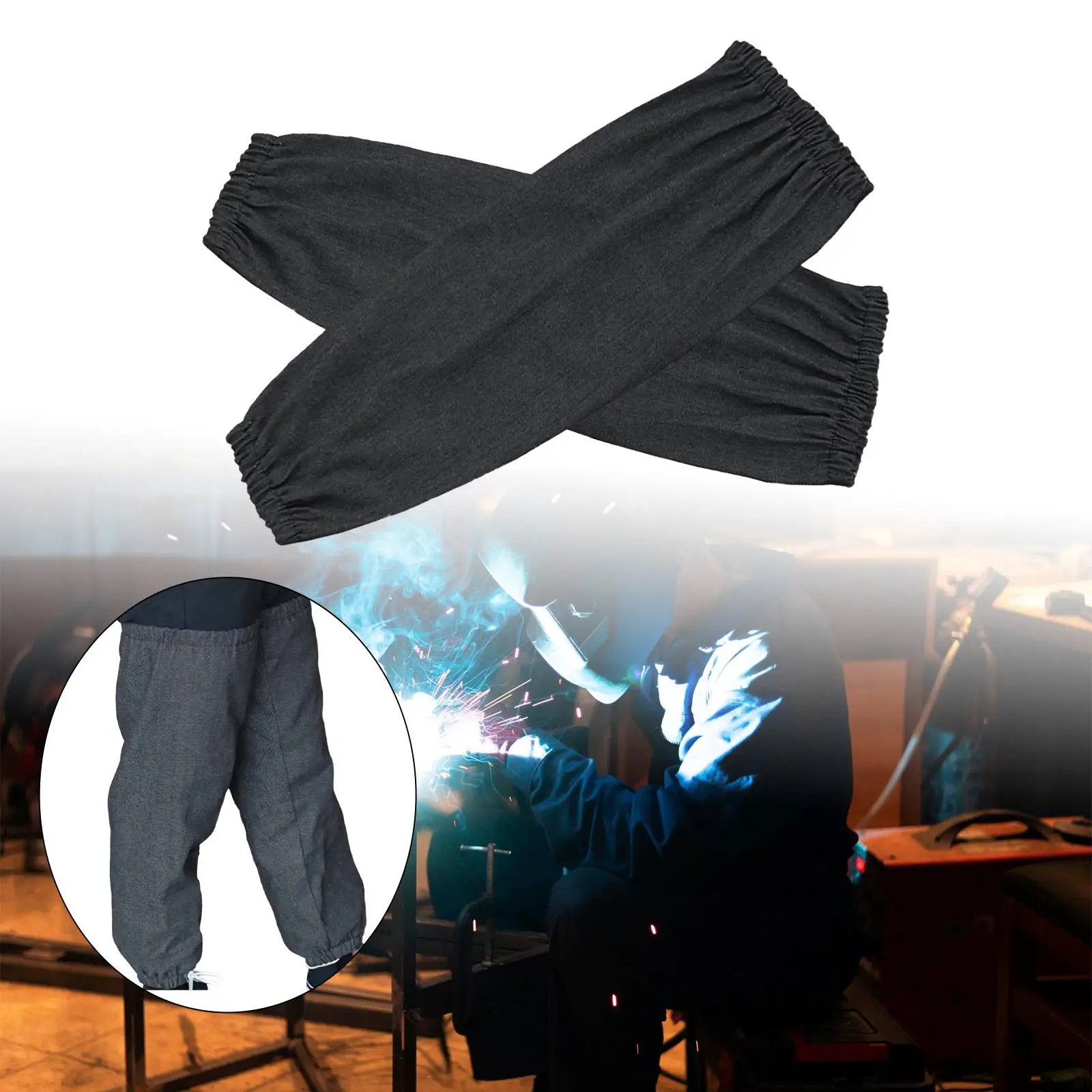 

2 сварных рабочих рукавов для ног, защитные защитные приспособления для ног для мастерской костра