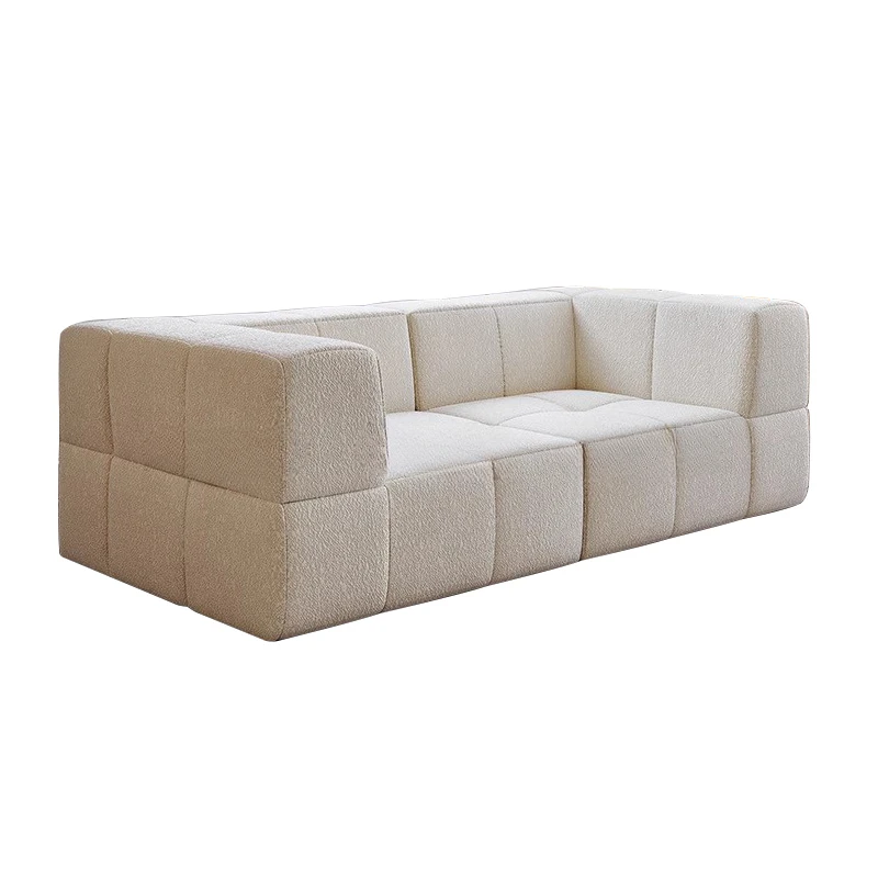 Compression sofa full sponge lamb wool module sofa marshmallow