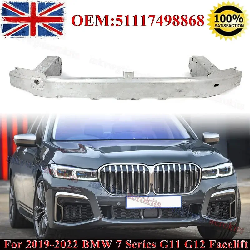 MAGICKIT BMW Front Bumper Reinforcement Crash Bar 7498868 For 2019-2022 BMW 7 Series G11 G12 Facelift models