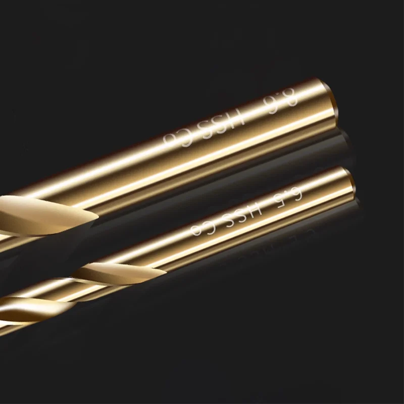 YRFL HSS M35 Juego de brocas helicoidales recubiertas de cobalto, núcleo para cortador de agujeros de Metal y madera, perforación de Metal y madera de acero inoxidable